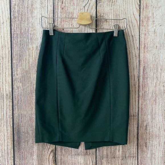 ❤️ EXPRESS Green high waisted mini Skirt Size 10 - Picture 2 of 6